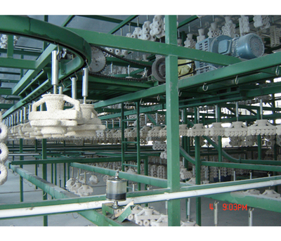Silica sol shell drying line